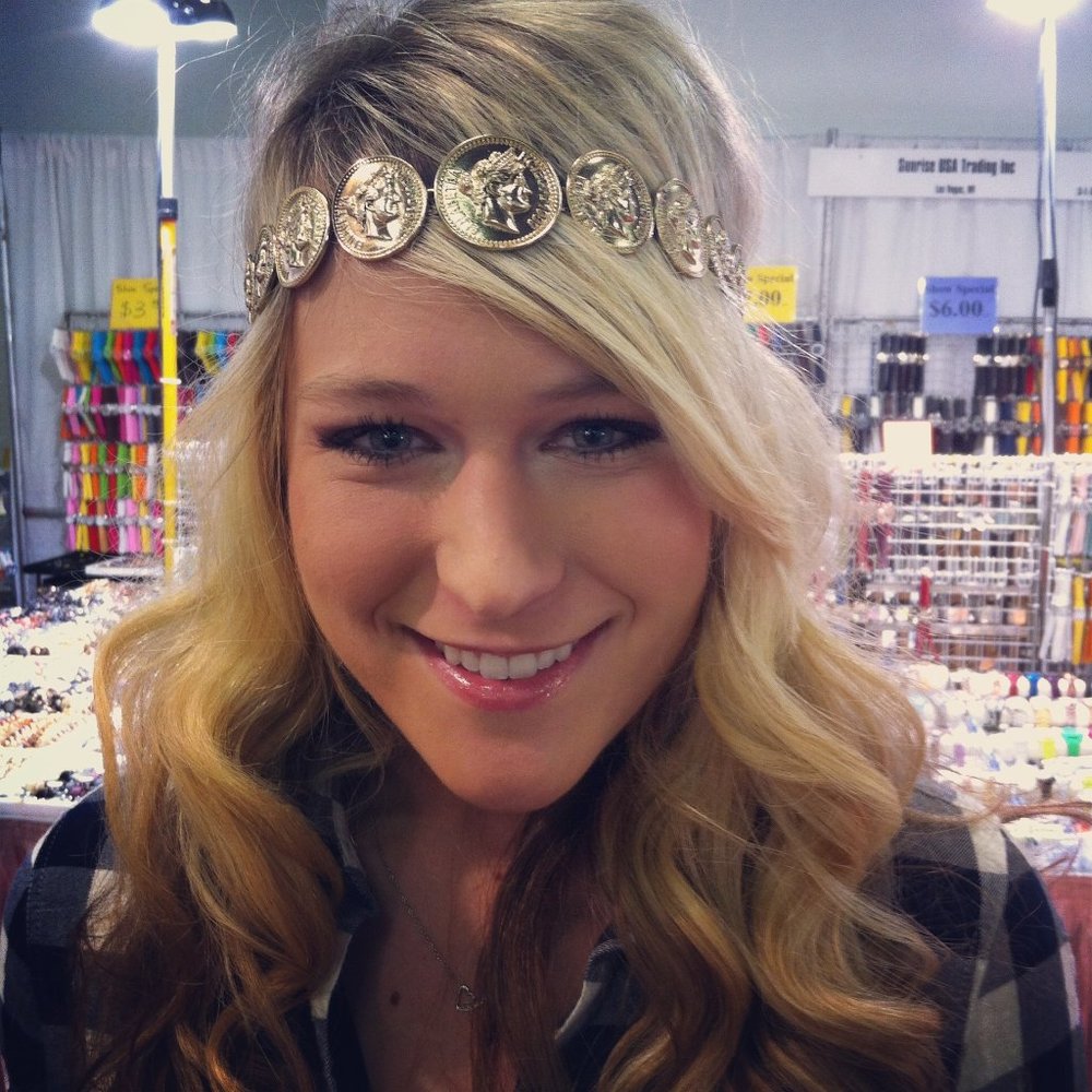 Gold Tone Vintage Coin Headband